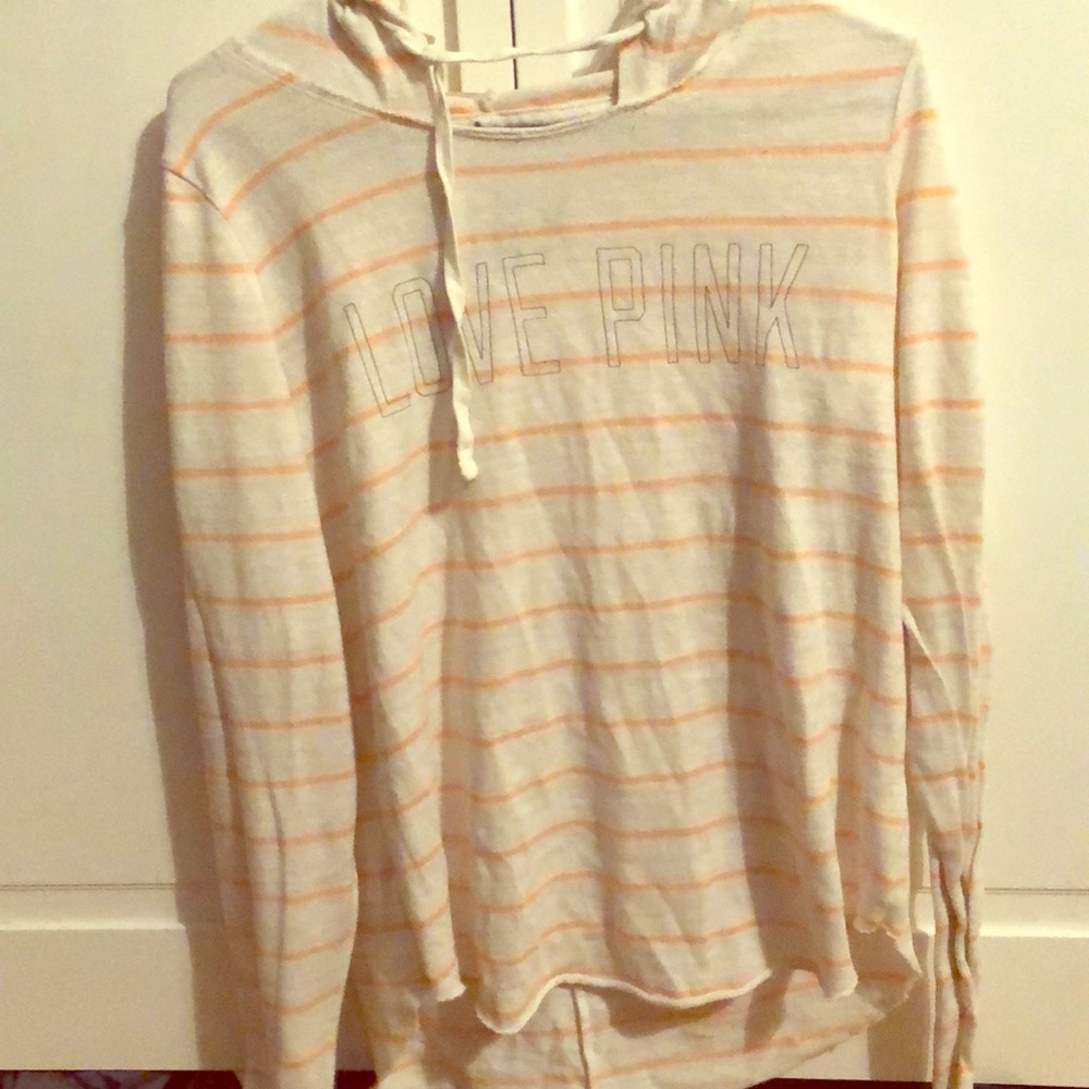 Offwhite light weight hooded sweater